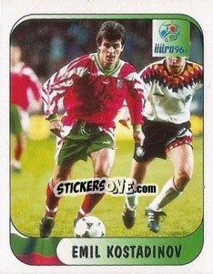 Cromo Emil Kostadinov - UEFA Euro England 1996 - Merlin