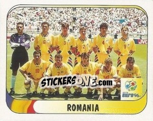 Cromo Romania Team - UEFA Euro England 1996 n. 131a - Merlin
