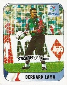 Sticker Bernard Lama - UEFA Euro England 1996 - Merlin
