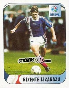 Sticker Bixente Lisarazu - UEFA Euro England 1996 n. 150a - Merlin
