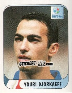 Sticker Youri Djorkaeff - UEFA Euro England 1996 - Merlin