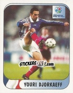 Sticker Youri Djorkaeff - UEFA Euro England 1996 - Merlin