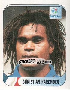 Sticker Christian Karembeu - UEFA Euro England 1996 n. 160 - Merlin