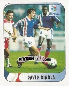Cromo David Ginola - UEFA Euro England 1996 - Merlin