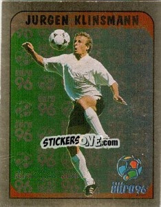 Sticker Jürgen Klinsmann - UEFA Euro England 1996 - Merlin