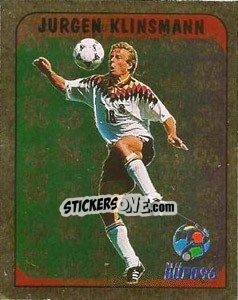 Sticker Jorgen Klinsmann - UEFA Euro England 1996 n. 173a - Merlin