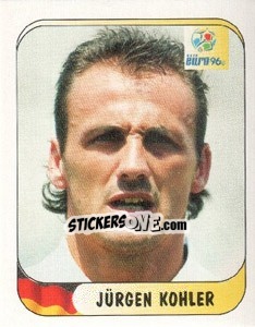 Sticker Jurgen Kohler - UEFA Euro England 1996 - Merlin