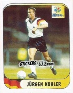 Sticker Jurgen Kohler - UEFA Euro England 1996 - Merlin