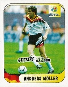 Sticker Andreas Moller - UEFA Euro England 1996 n. 184a - Merlin
