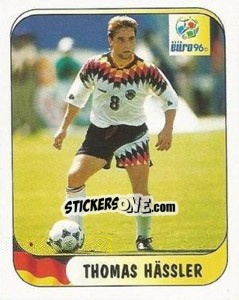 Sticker Thomas Hassler - UEFA Euro England 1996 n. 185a - Merlin