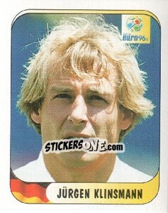 Sticker Jürgen Klinsmann - UEFA Euro England 1996 - Merlin