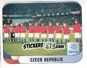 Sticker Czech Republic Team - UEFA Euro England 1996 n. 192 - Merlin