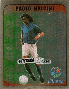Sticker Paolo Maldini - UEFA Euro England 1996 n. 206 - Merlin