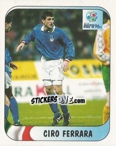 Sticker Ciro Ferrara - UEFA Euro England 1996 n. 209a - Merlin
