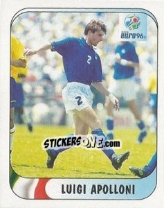 Sticker Luigi Apolloni - UEFA Euro England 1996 n. 211a - Merlin