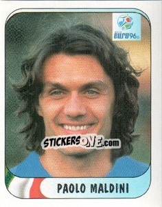 Sticker Paolo Maldini - UEFA Euro England 1996 n. 212 - Merlin
