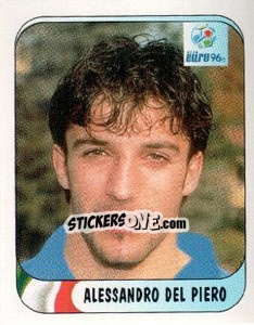 Sticker Alessandro Del Piero - UEFA Euro England 1996 n. 219 - Merlin