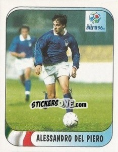 Sticker Alessandro Del Piero - UEFA Euro England 1996 n. 219a - Merlin