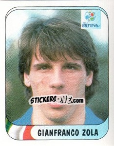 Sticker Gianfranco Zola - UEFA Euro England 1996 n. 221 - Merlin