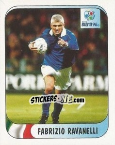 Sticker Fabrizio Ravanelli - UEFA Euro England 1996 n. 222a - Merlin