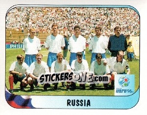 Sticker Russia Team - UEFA Euro England 1996 n. 225 - Merlin