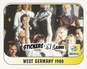 Sticker West Germany 1980 - UEFA Euro England 1996 n. 252a - Merlin