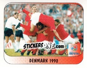Sticker Denmark 1992 - UEFA Euro England 1996 - Merlin