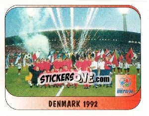 Sticker Denmark 1992 - UEFA Euro England 1996 - Merlin