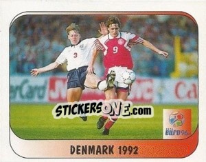 Sticker Denemark 1992 - UEFA Euro England 1996 - Merlin