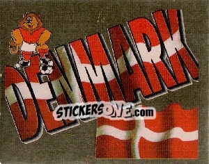 Cromo Demark Emblem - UEFA Euro England 1996 - Merlin