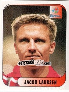Sticker Jacob Laursen - UEFA Euro England 1996 - Merlin