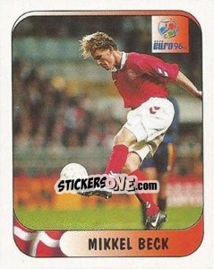 Sticker Mikkel Beck - UEFA Euro England 1996 n. 278a - Merlin
