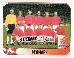Sticker Denmark Team - UEFA Euro England 1996 n. 283 - Merlin