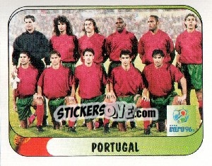 Cromo Portugal Team - UEFA Euro England 1996 - Merlin