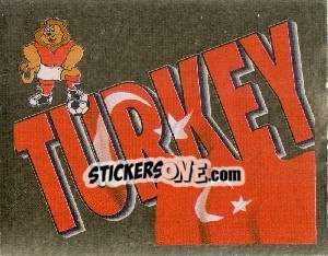 Sticker Turkey Emblem - UEFA Euro England 1996 - Merlin