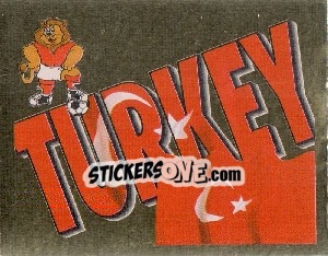 Sticker Turkey Emblem - UEFA Euro England 1996 n. 299 - Merlin