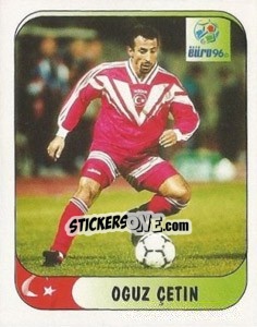 Sticker Oguz Cetin - UEFA Euro England 1996 - Merlin