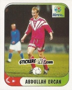 Sticker Abdullah Ercan - UEFA Euro England 1996 - Merlin