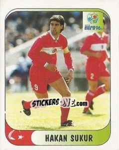 Sticker Hakan Sukur - UEFA Euro England 1996 n. 310a - Merlin