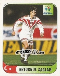 Sticker Ertugrul Saglam - UEFA Euro England 1996 - Merlin