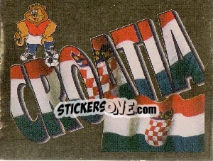 Sticker Croatia Emblem - UEFA Euro England 1996 - Merlin