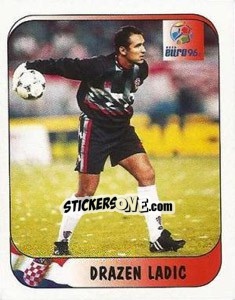 Sticker Drazen Ladic - UEFA Euro England 1996 - Merlin