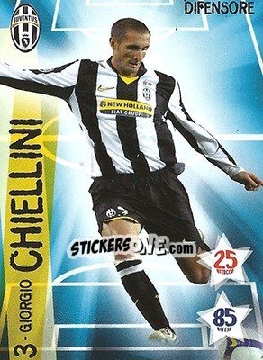 Sticker Giorgio Chiellini - Juventus. I Piu Forti Siamo Noi n. 4 - Edibas