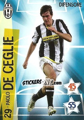 Sticker Paolo De Ceglie - Juventus. I Piu Forti Siamo Noi - Edibas