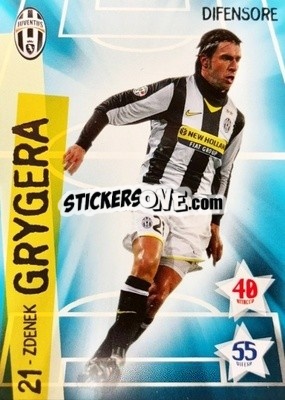 Sticker Zdenek Grygera - Juventus. I Piu Forti Siamo Noi n. 10 - Edibas