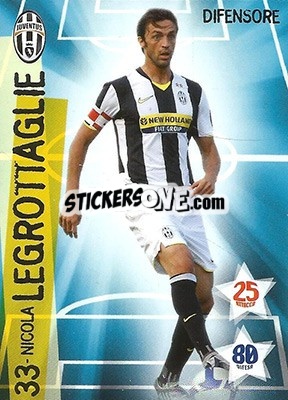 Sticker Nicola Legrottaglie - Juventus. I Piu Forti Siamo Noi n. 13 - Edibas