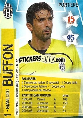 Sticker Gianluigi Buffon - Juventus. I Piu Forti Siamo Noi - Edibas
