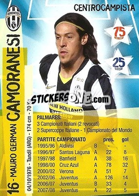 Sticker Mauro Camoranesi - Juventus. I Piu Forti Siamo Noi - Edibas