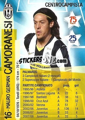 Sticker Mauro Camoranesi - Juventus. I Piu Forti Siamo Noi n. 29 - Edibas