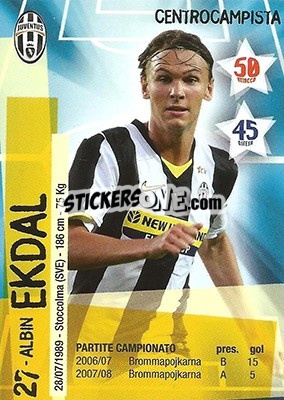 Sticker Albin Ekdal - Juventus. I Piu Forti Siamo Noi n. 34 - Edibas